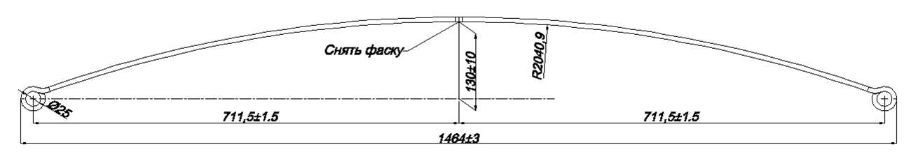 TATA ETALON рессора передняя лист №1(коренной) (Арт. IR 12-05-01),