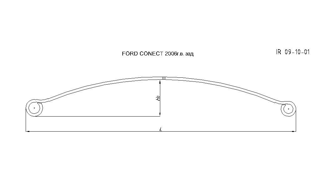 FORD CONNECT 2006 г.  лист №1 (коренной) (Арт. IR 09-10-01),