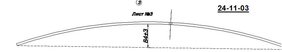 GRAND TIGER ZX рессора лист №3 (Арт. IR 24-11-03),
