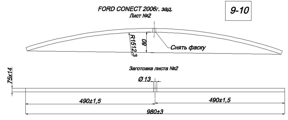 FORD CONNECT 2006 г. лист №2 (подкоренной) (Арт. IR 09-10-02),