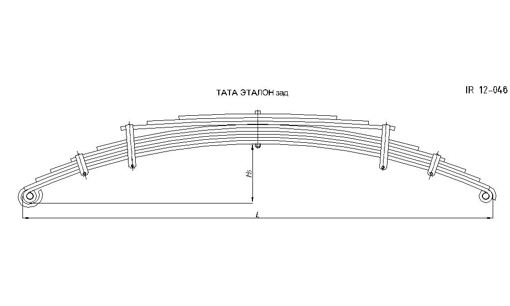 TATA ETALON рессора задняя  (Арт. IR 12-04),