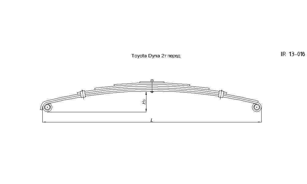 TOYOTA TOYOACE (DYNA) рессора передняя (IR 13-01),