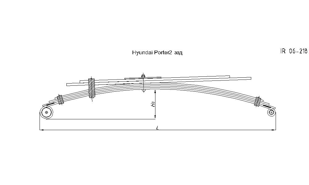 HYUNDAI PORTER 2 рессора задняя усиленная (Арт. IR 06-21)
Усиление производится за счет более толстого листа 10 мм вместо стандартного 8 мм,