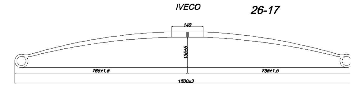 IVECO  рессора (IR 26-17),