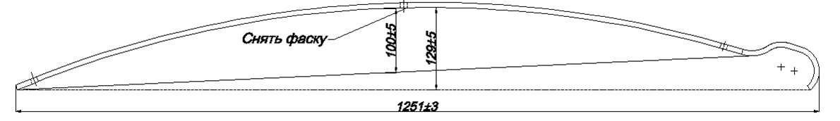 ZX BAIC BJ40  рессора  лист №2 (Арт. IR 24-06-02),
