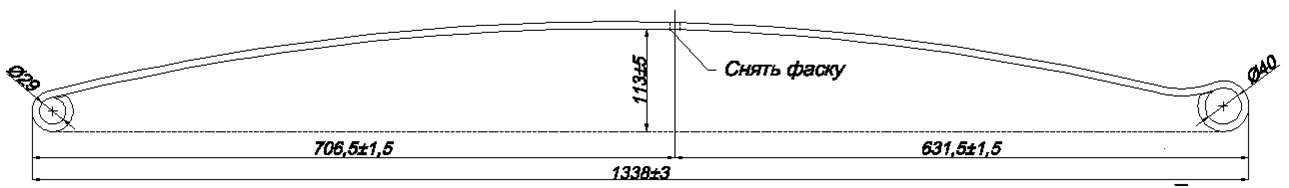 ZX BAIC BJ40  рессора  лист №1 (Арт. IR 24-06-01),