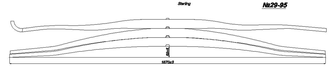 STERLING LT 9500 рессора задняя (IR 29-95),
