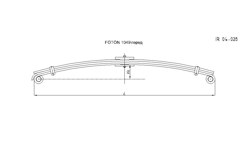 FOTON 1049 рессора передняя (Арт. IR 04-02),