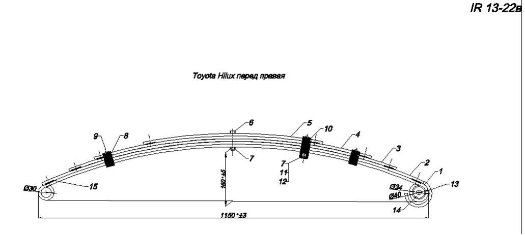 TOYOTA HILUX 1984-2004  LN 106, LN 105.     (IR 13-22)
       TOYOTA HILUX SURF  I(L)N60 1984 ,