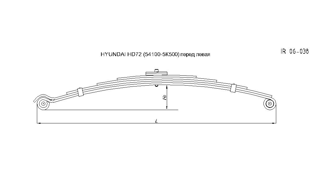 HYUNDAI HD 65,72,78 рессора передняя (Арт. IR 06-03),