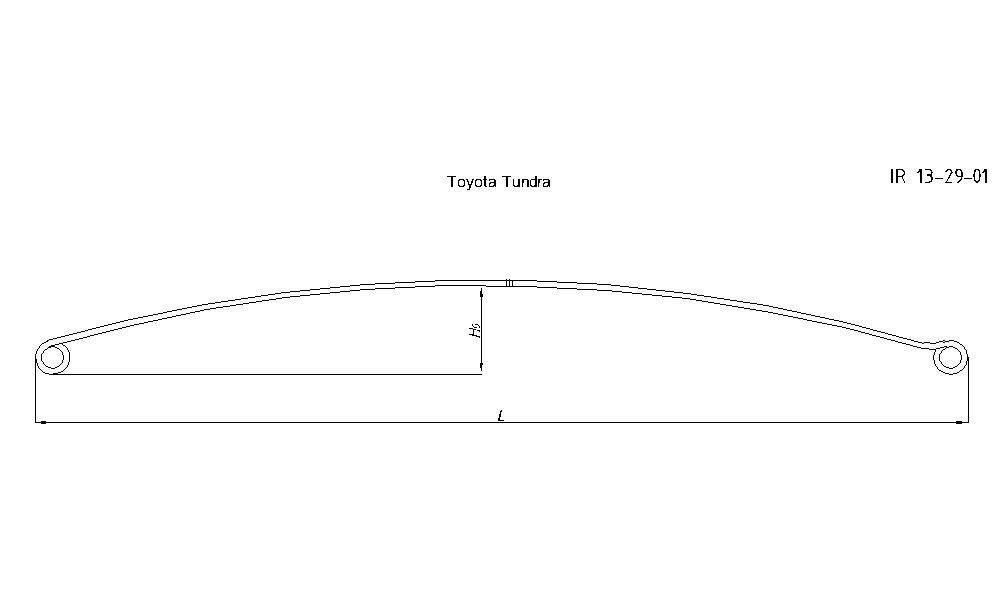 TOYOTA TUNDRA  рессора задняя лист № 1 в сборе (Арт. IR 13-29-01в),