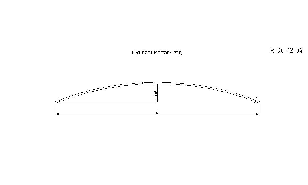 HYUNDAI PORTER 2 рессора задняя лист № 4 (Арт. IR 06-12-04),