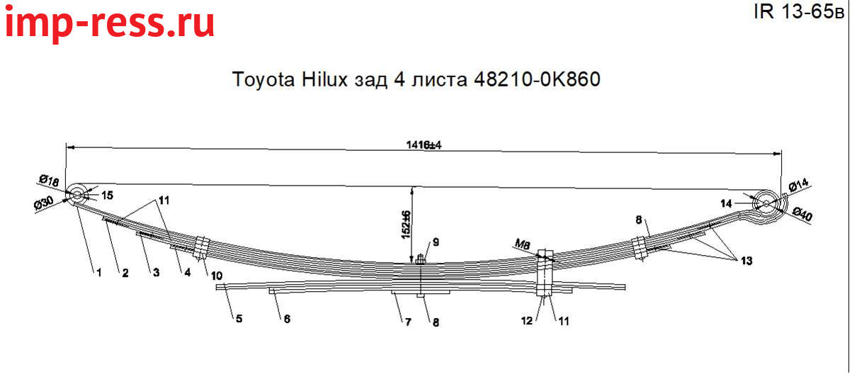 TOYOTA HILUX 2020- .. (VIII )     c     (. IR 13-65),