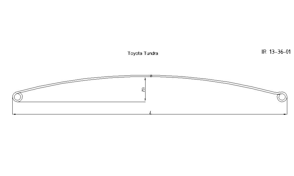 TOYOTA TUNDRA рессора задняя усиленная лист № 1 (Арт. IR 13-36-01),