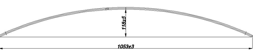 HYUNDAI PORTER  рессора задняя лист № 3 (Арт. IR 06-05-03),