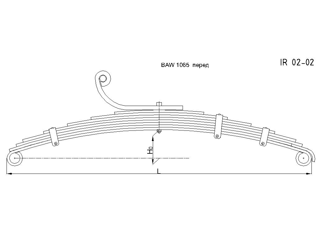 BAW 1065 рессора передняя  (Арт. IR 02-02),
