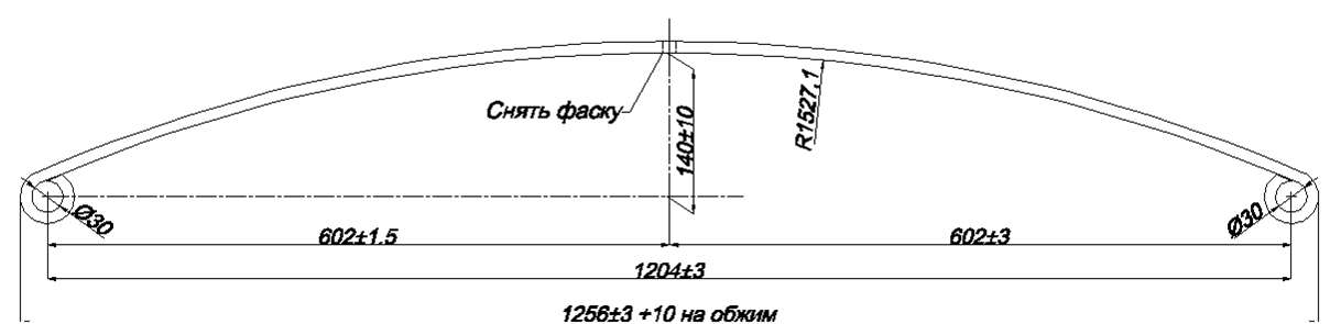 FOTON 1049 рессора задняя лист №1 (коренной) (Арт. IR 04-08-01),