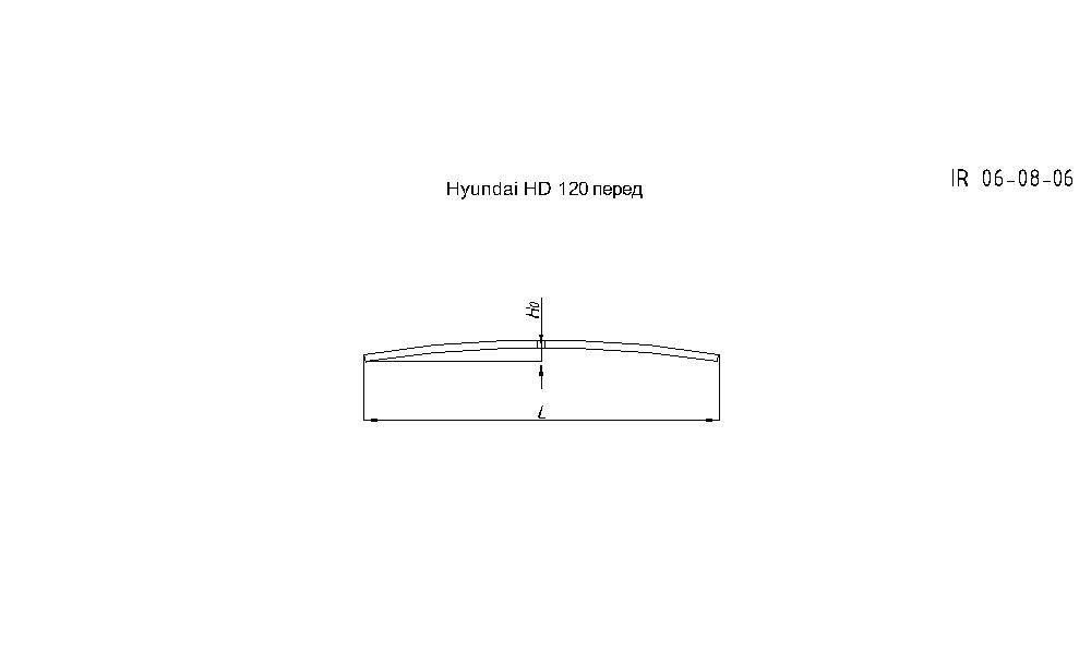 HYUNDAI HD 120 рессора передняя лист № 6 (Арт. IR 06-08-06),