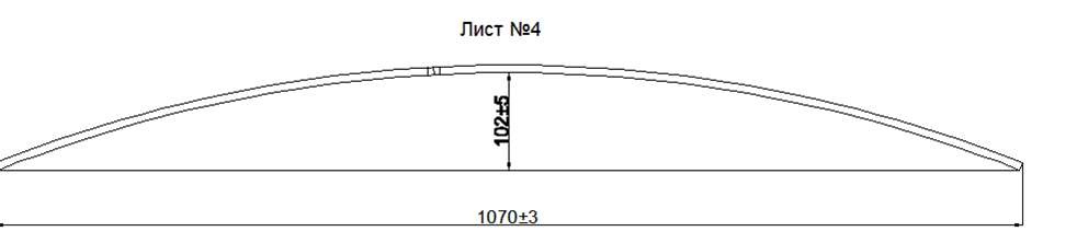 HYUNDAI PORTER 2 рессора задняя лист № 4 (Арт. IR 06-12-04),