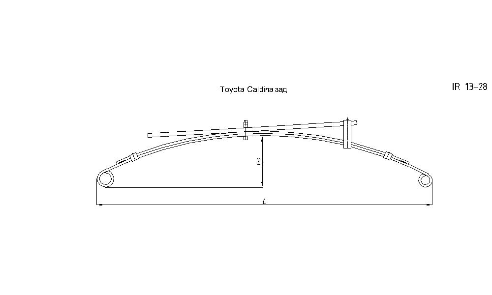 TOYOTA CALDINA  рессора задняя для  TOYOTA CALDINA 2WD CT196, CT197, ET196 (IR 13-28),