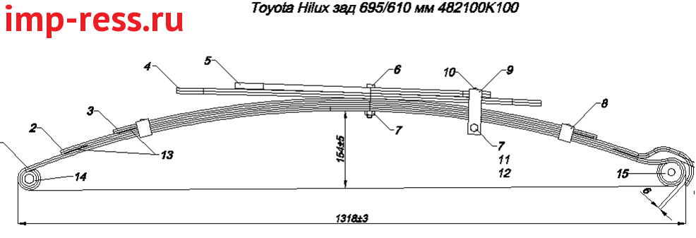 TOYOTA HILUX 2005-2015      (5- ) (. IR 13-18)
   48210025, 482100251
,