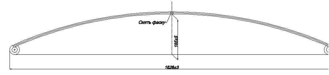 TATA ETALON рессора задняя лист №1 (коренной) (Арт. IR 12-04-01),