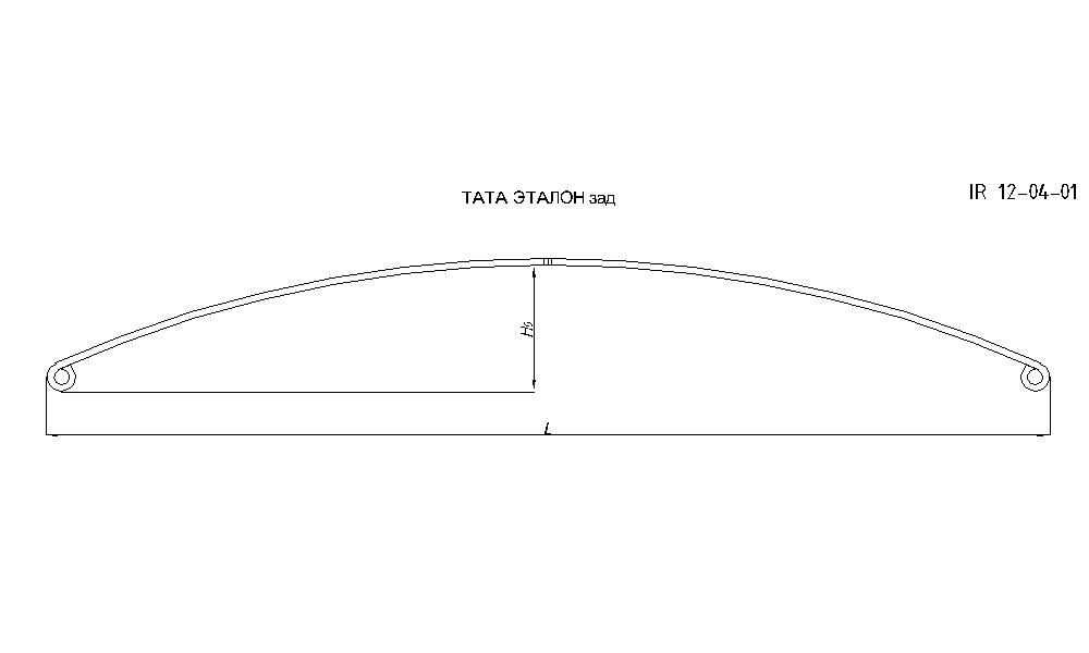 TATA ETALON рессора задняя лист №1 (коренной) (Арт. IR 12-04-01),