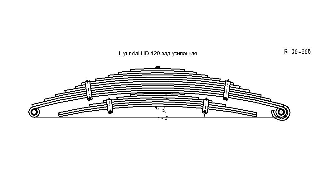 HYUNDAI HD 120 рессора задняя усиленная в сборе (Арт. IR 06-36в),