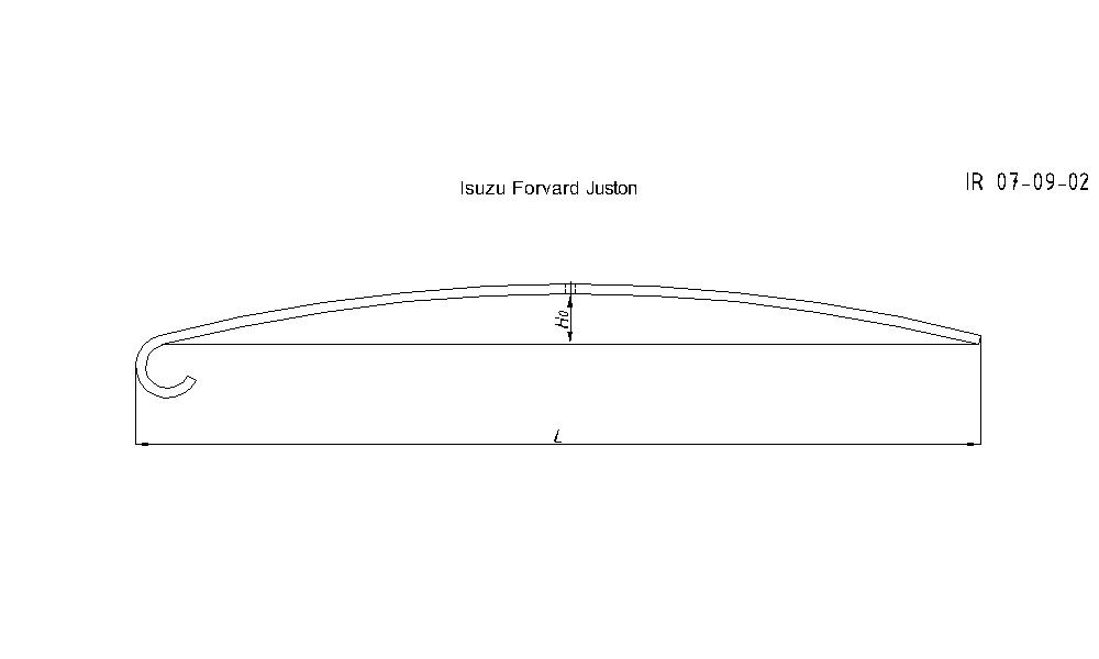 ISUZU FORVARD JUSTON 4 т рессора передняя лист №2 (Арт. IR 07-09-02),